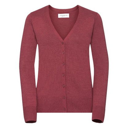 Front - Russell Collection Ladies/Womens V-neck Knitted Cardigan