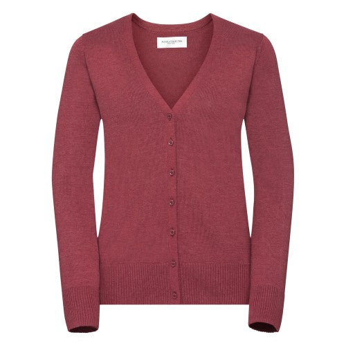 Front - Russell Collection Ladies/Womens V-neck Knitted Cardigan