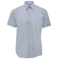 Front - Russell Collection Mens Short Sleeve Easy Care Tailored Oxford Shirt