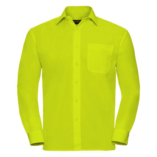Front - Russell Collection Mens Long Sleeve Shirt