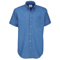 Front - B&C Mens Oxford Short Sleeve Shirt / Mens Shirts