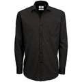 Front - B&C Mens Smart Long Sleeve Poplin Shirt / Mens Shirts