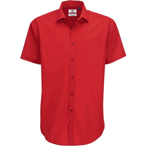 Front - B&C Mens Smart Short Sleeve Shirt / Mens Shirts