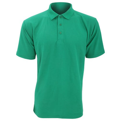 Front - UCC 50/50 Mens Plain Pique Short Sleeve Polo Shirt