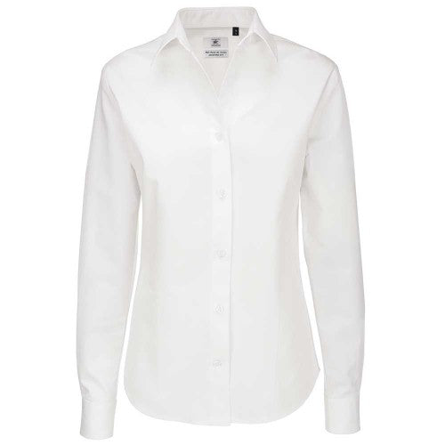 Front - B&C Womens/Ladies Sharp Twill Long Sleeve Shirt