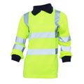 Front - Yoko Ladies/Womens Hi-Vis Long Sleeve Polo Shirt