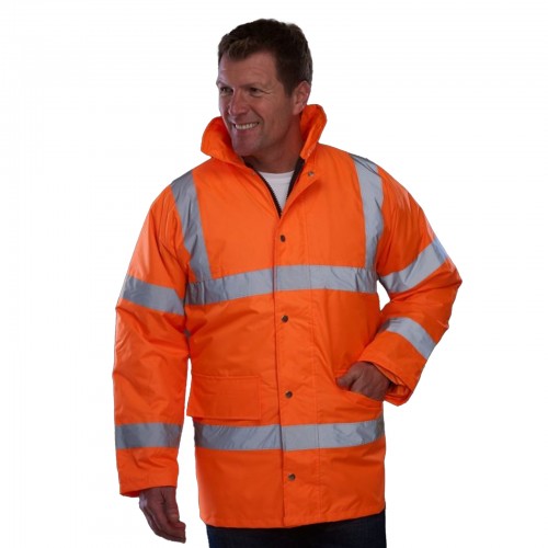 Front - Yoko Mens Hi-Vis Road Safety Jacket