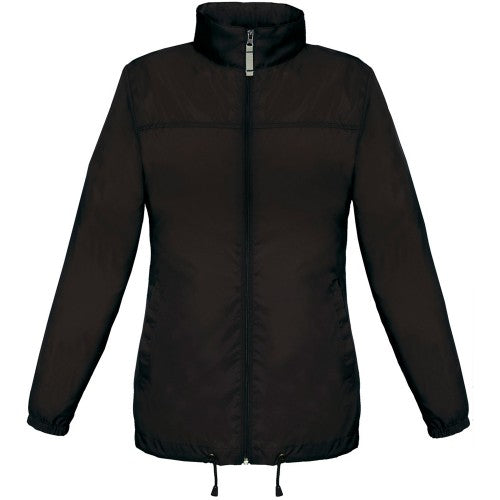 Front - B&C Womens/Ladies Sirocco Lightweight Windproof, Showerproof & Water Repellent Jacket