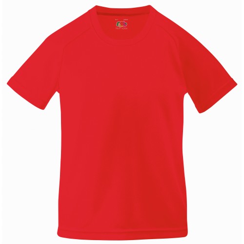 Front - Fruit Of The Loom Childrens Unisex Performance Sportswear T-Shirt