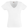 Front - Fruit of the Loom Womens/Ladies Valueweight V Neck Lady Fit T-Shirt