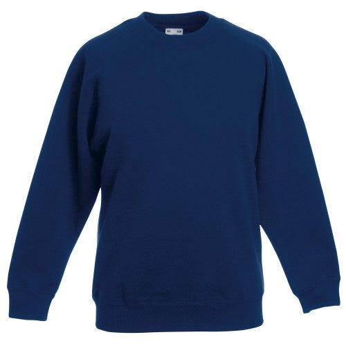 Front - Fruit Of The Loom Childrens Unisex Raglan Sleeve Sweatshirt