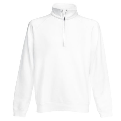 Front - Fruit Of The Loom Mens Zip Neck Sweatshirt Top