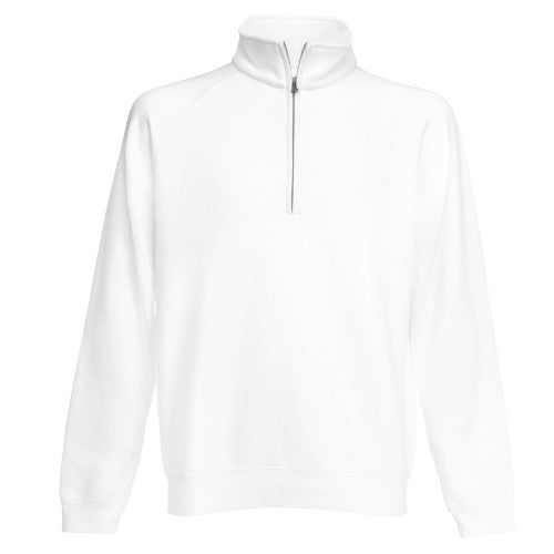 Front - Fruit Of The Loom Mens Zip Neck Sweatshirt Top