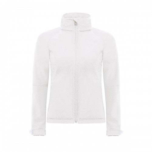 Front - B&C Womens Hooded Premium Softshell Jacket (Windproof, Waterproof & Breathable)