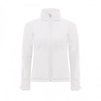Front - B&C Womens Hooded Premium Softshell Jacket (Windproof, Waterproof & Breathable)