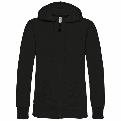 Front - B&C Wonder Women Full Zip Hooded Sweatshirt / Hoodie