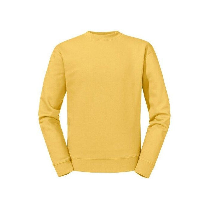 Mustard Yellow - Back - Russell Mens Authentic Sweatshirt (Slimmer Cut)