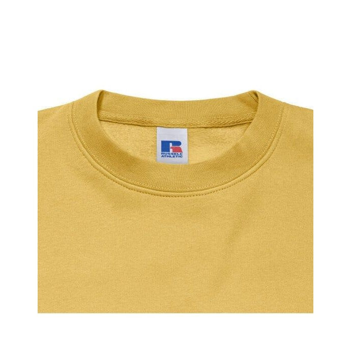 Mustard Yellow - Pack Shot - Russell Mens Authentic Sweatshirt (Slimmer Cut)