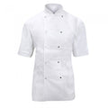 Front - Dennys Ladies/Womens Short Sleeve Chefs Jacket / Chefswear