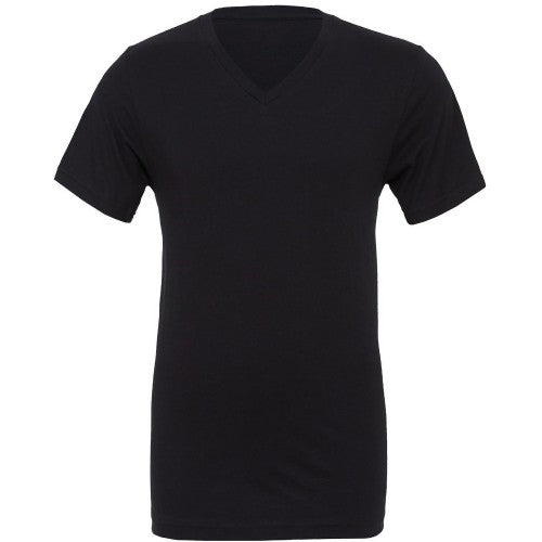 Front - Canvas Mens Jersey Short Sleeve V-Neck T-Shirt