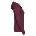 Burgundy - Side - Russell Ladies Premium Authentic Zipped Hoodie (3-Layer Fabric)