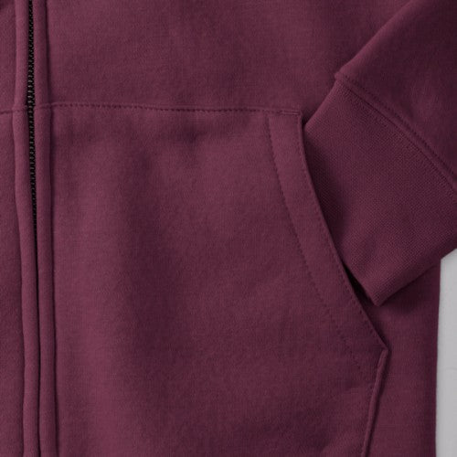 Burgundy - Lifestyle - Russell Ladies Premium Authentic Zipped Hoodie (3-Layer Fabric)