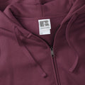 Burgundy - Pack Shot - Russell Ladies Premium Authentic Zipped Hoodie (3-Layer Fabric)