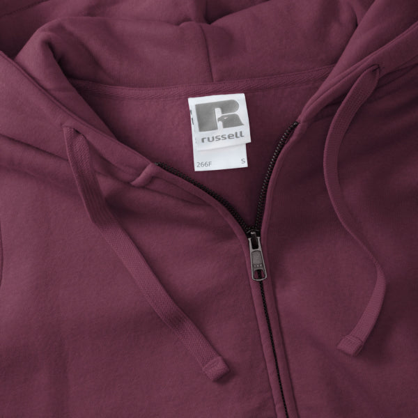 Burgundy - Pack Shot - Russell Ladies Premium Authentic Zipped Hoodie (3-Layer Fabric)