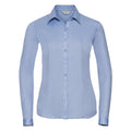 Front - Russell Ladies/Womens Herringbone Long Sleeve Work Shirt