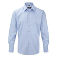 Front - Russell Mens Herringbone Long Sleeve Work Shirt