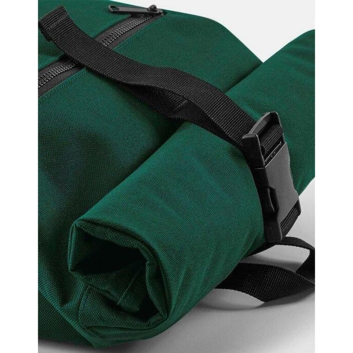 Bottle Green - Lifestyle - Bagbase Roll-Top Backpack - Rucksack - Bag (12 Litres)