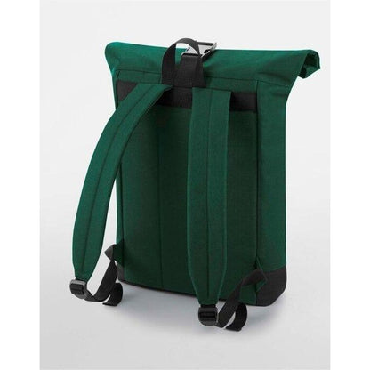 Bottle Green - Pack Shot - Bagbase Roll-Top Backpack - Rucksack - Bag (12 Litres)