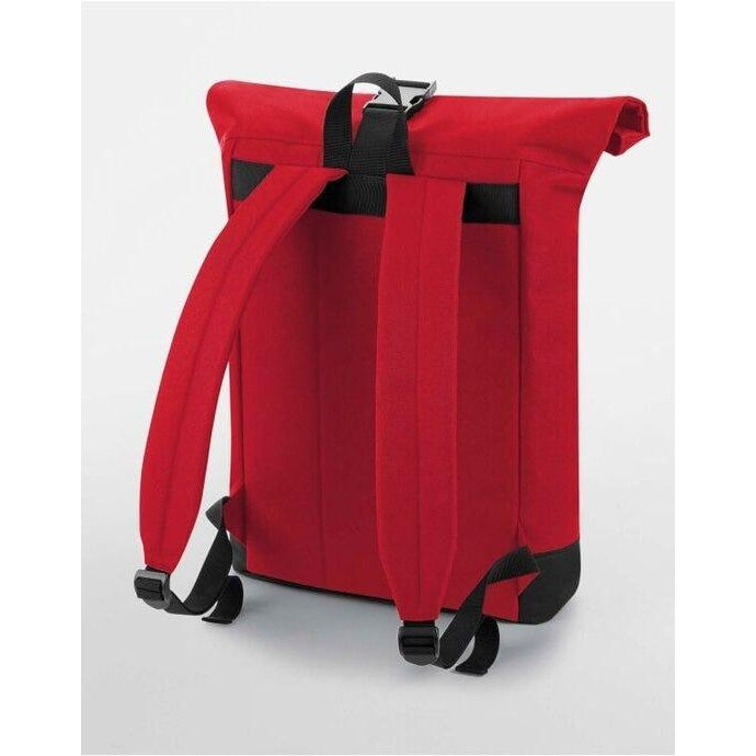 Classic Red - Pack Shot - Bagbase Roll-Top Backpack - Rucksack - Bag (12 Litres)