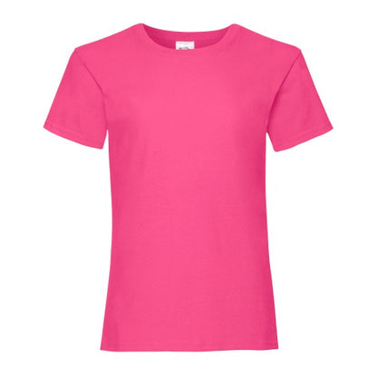 Front - Fruit Of The Loom Girls Childrens Valueweight Short Sleeve T-Shirt