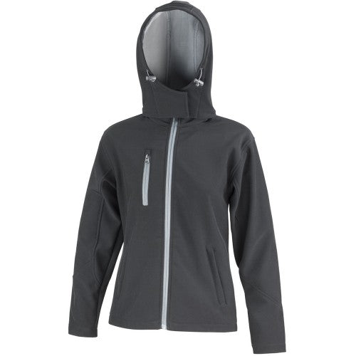 Front - Result Core Womens/Ladies Lite Hooded Softshell Jacket