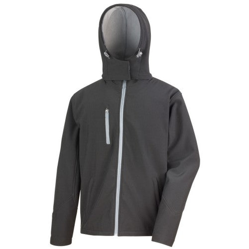 Front - Result Core Mens Lite Hooded Softshell Jacket