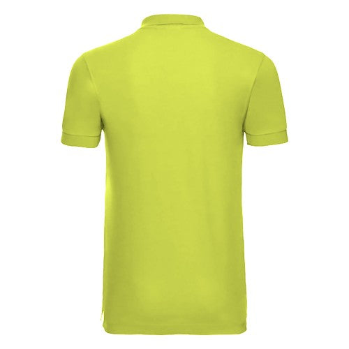 Burgundy - Lifestyle - Russell Mens Stretch Short Sleeve Polo Shirt