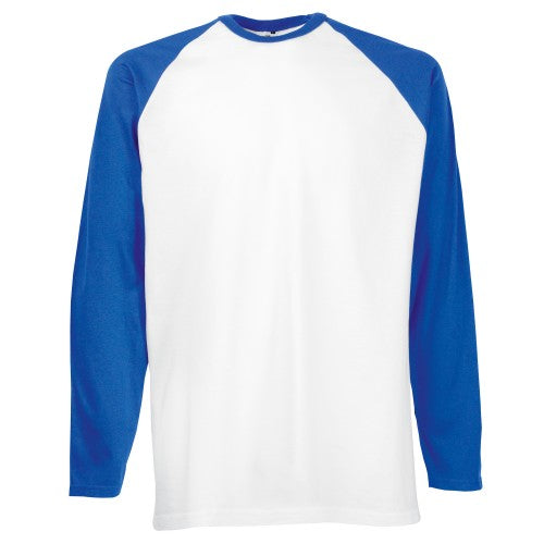 Front - Fruit Of The Loom Mens Long Sleeve Baseball T-Shirt