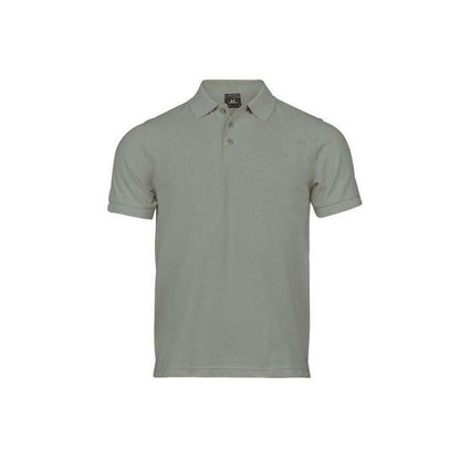 Sage - Close up - Tee Jays Mens Luxury Stretch Short Sleeve Polo Shirt