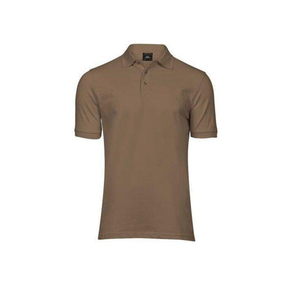 Wood - Close up - Tee Jays Mens Luxury Stretch Short Sleeve Polo Shirt
