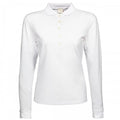 Front - Tee Jays Womens/Ladies Luxury Stretch Long Sleeve Polo Shirt