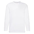 Front - Fruit Of The Loom Mens Valueweight Crew Neck Long Sleeve T-Shirt