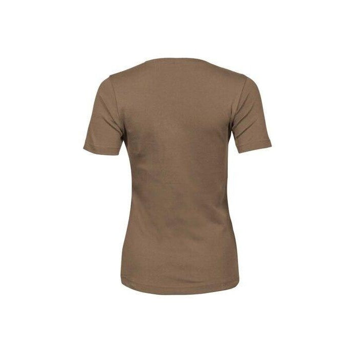 Wood - Pack Shot - Tee Jays Womens-Ladies Interlock Short Sleeve T-Shirt