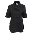 Front - Dennys Womens/Ladies Short Sleeve Fitted Chef Jacket