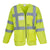 Front - Yoko Mens Executive Hi-Vis Long Sleeve Safety Waistcoat