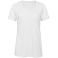 Front - B&C Womens/Ladies Favourite Cotton Triblend V-Neck T-Shirt