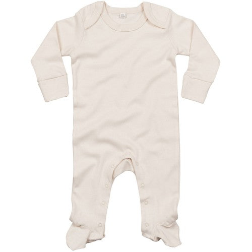 Front - Babybugz Baby Unisex Organic Cotton Envelope Neck Sleepsuit