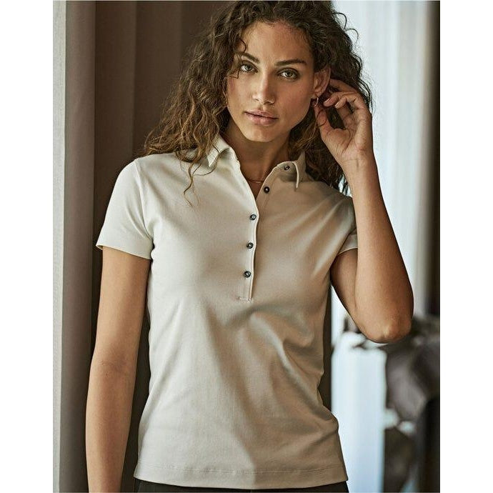 Wood - Front - Tee Jays Womens-Ladies Pima Short Sleeve Cotton Polo Shirt