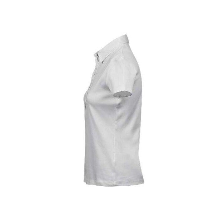 Cement - Side - Tee Jays Womens-Ladies Pima Short Sleeve Cotton Polo Shirt