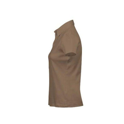Wood - Side - Tee Jays Womens-Ladies Pima Short Sleeve Cotton Polo Shirt